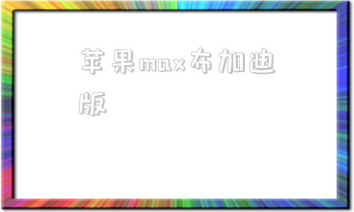 苹果max布加迪版苹果xsmax美版价格